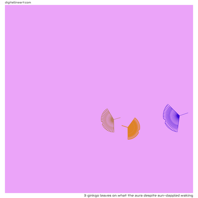 What the Aura despite Sun-dappled Waking — 3 ginkgo leaves
