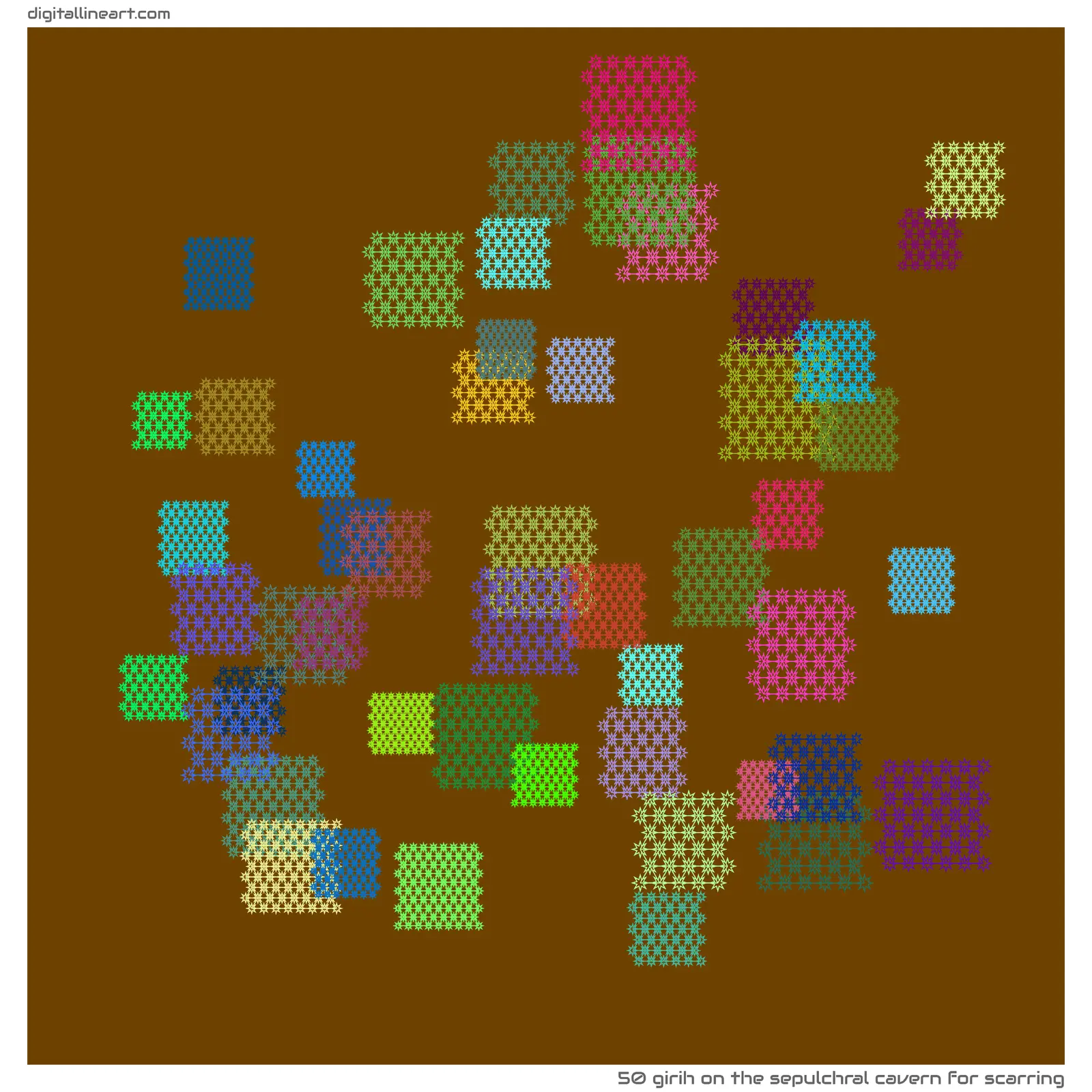 The Sepulchral Cavern for Scarring — Girih, 50 elements