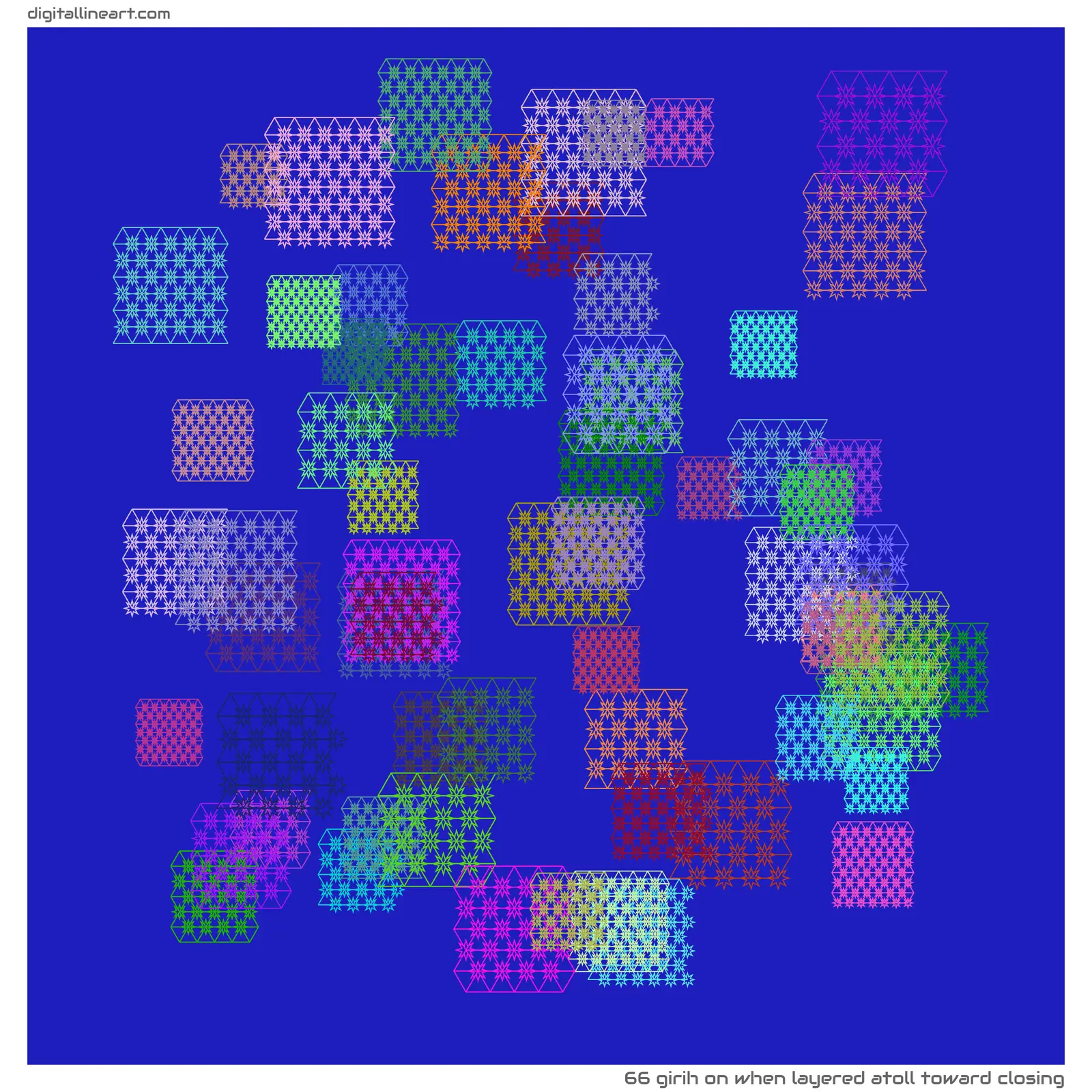 When Layered Atoll toward Closing — Girih, 66 elements