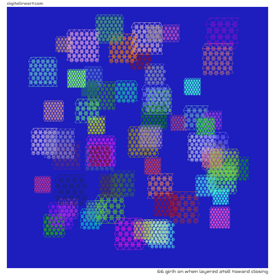 When Layered Atoll toward Closing — Girih, 66 elements