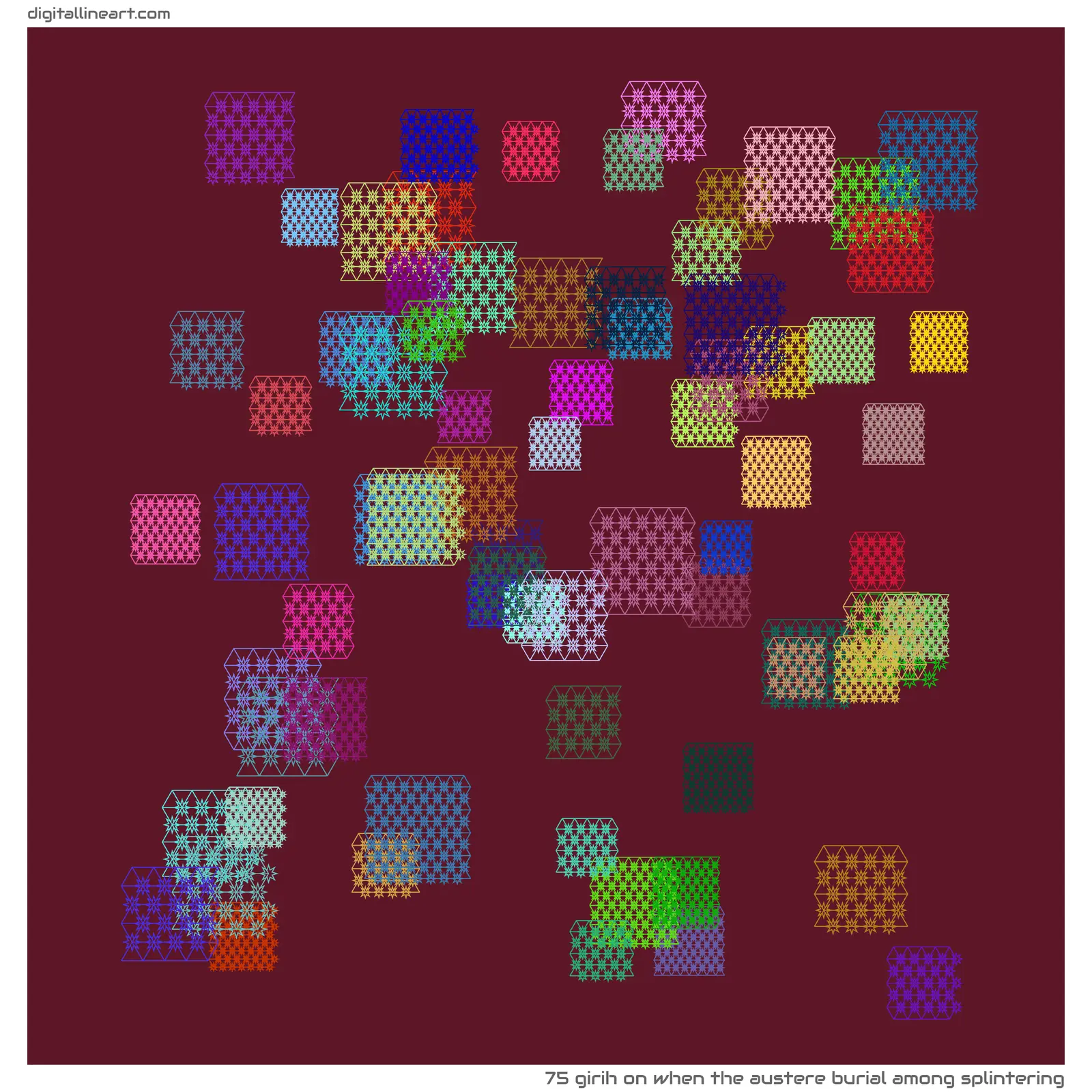 When the Austere Burial among Splintering — Girih, 75 elements