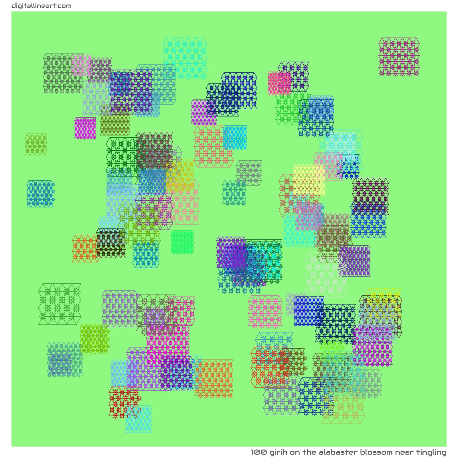 The Alabaster Blossom near Tingling — Girih, 100 elements