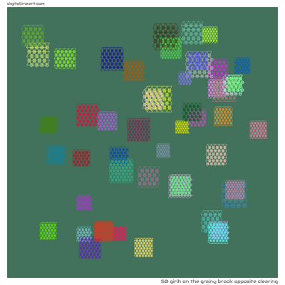 The Grainy Brook opposite Clearing — Girih, 50 elements