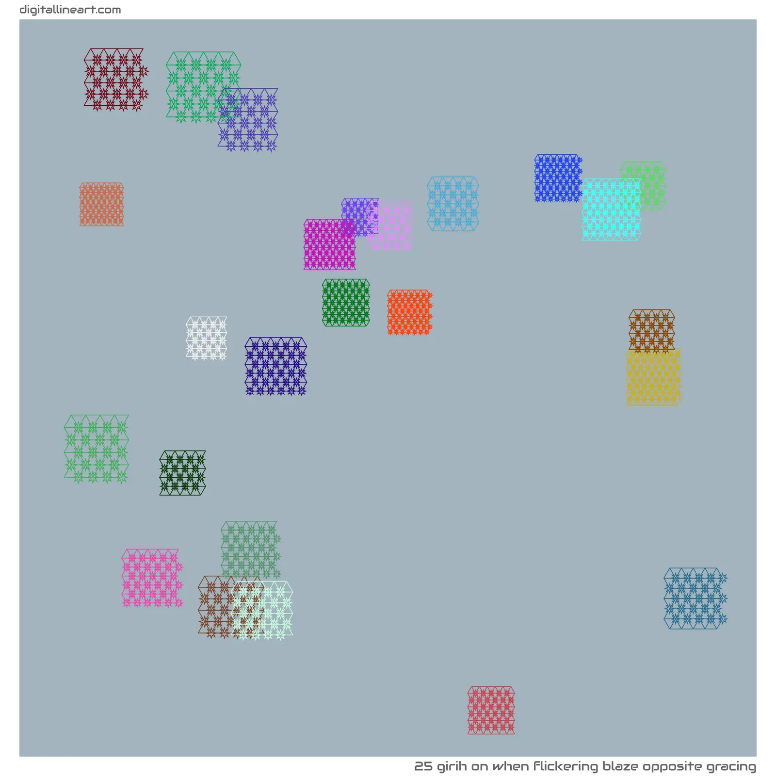 When Flickering Blaze opposite Gracing — Girih, 25 elements