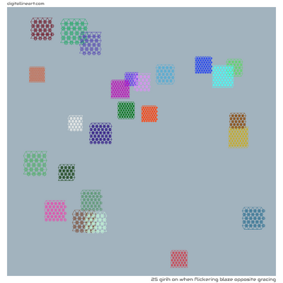 When Flickering Blaze opposite Gracing — Girih, 25 elements