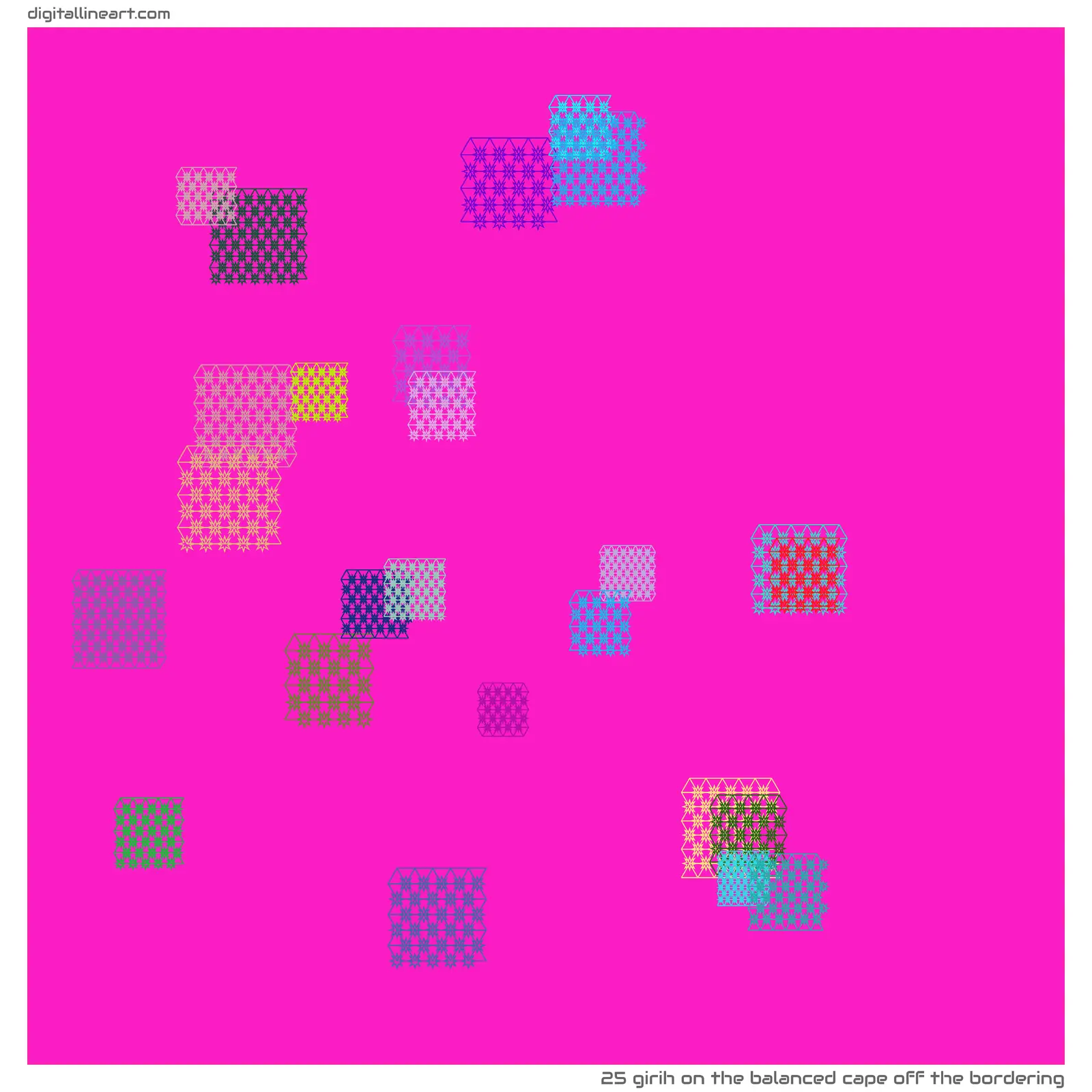 The Balanced Cape off the Bordering — Girih, 25 elements