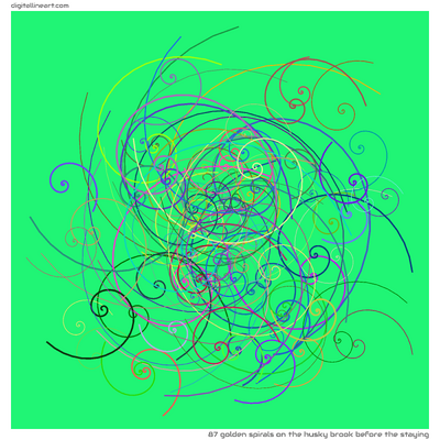 87 Golden Spirals in The Husky Brook before the Staying