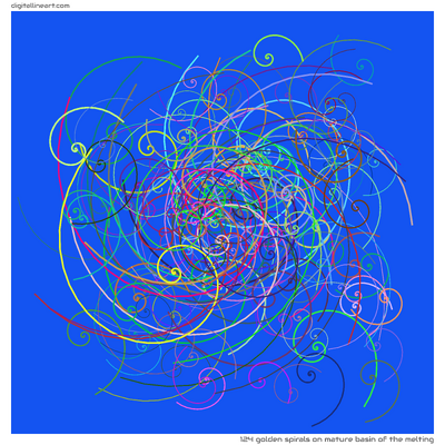 124 Golden Spirals in Mature Basin of the Melting