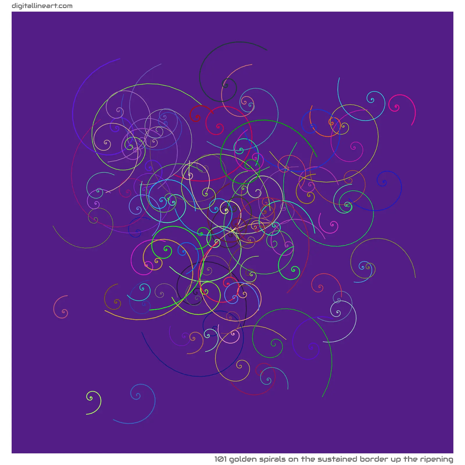 The Sustained Border up the Ripening — 101 golden spirals