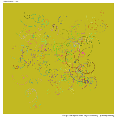 Sagacious Bog up the Passing — 132 golden spirals
