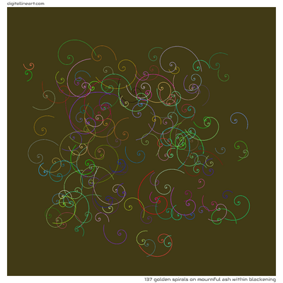 Mournful Ash within Blackening — 137 golden spirals