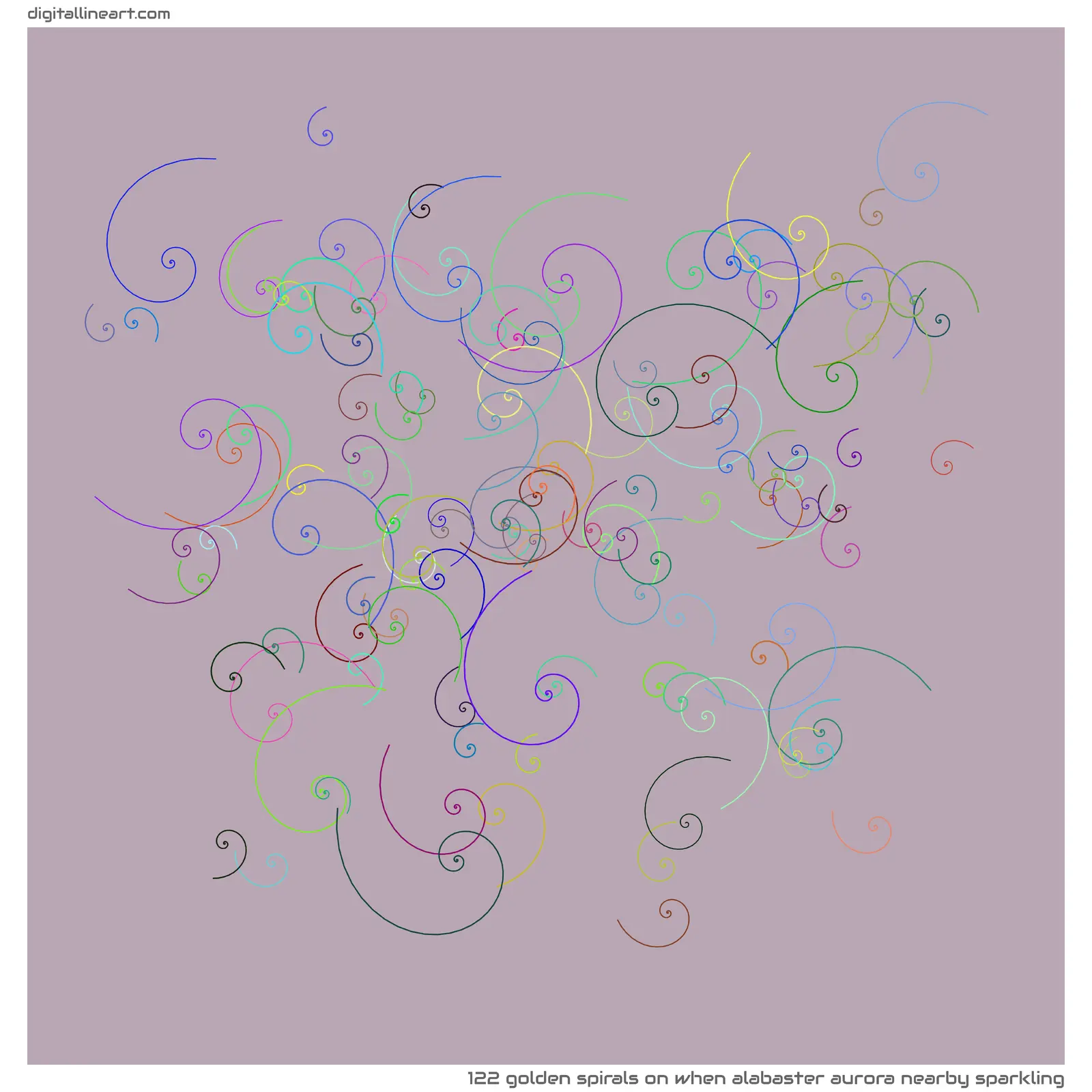 When Alabaster Aurora nearby Sparkling — 122 golden spirals