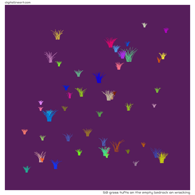 The Empty Bedrock on Wracking — 50 grass tufts