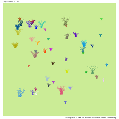 Diffuse Candle over Charming — 50 grass tufts