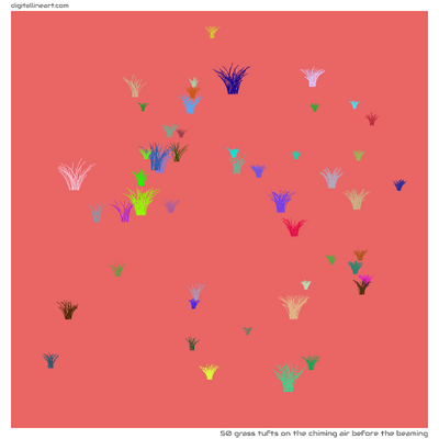 The Chiming Air before the Beaming — 50 grass tufts