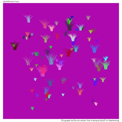 What the Tranquil Bluff in Fastening — 73 grass tufts