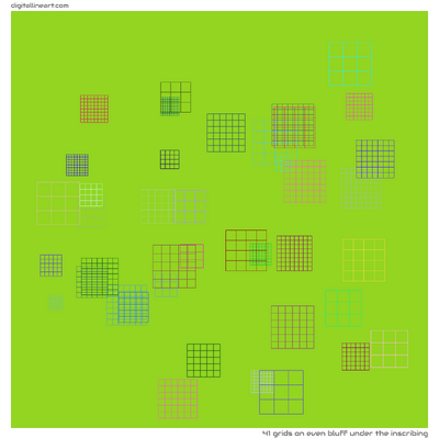 Even Bluff under the Inscribing — 41 grids