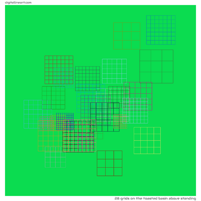 The Toasted Basin above Standing — 28 grids