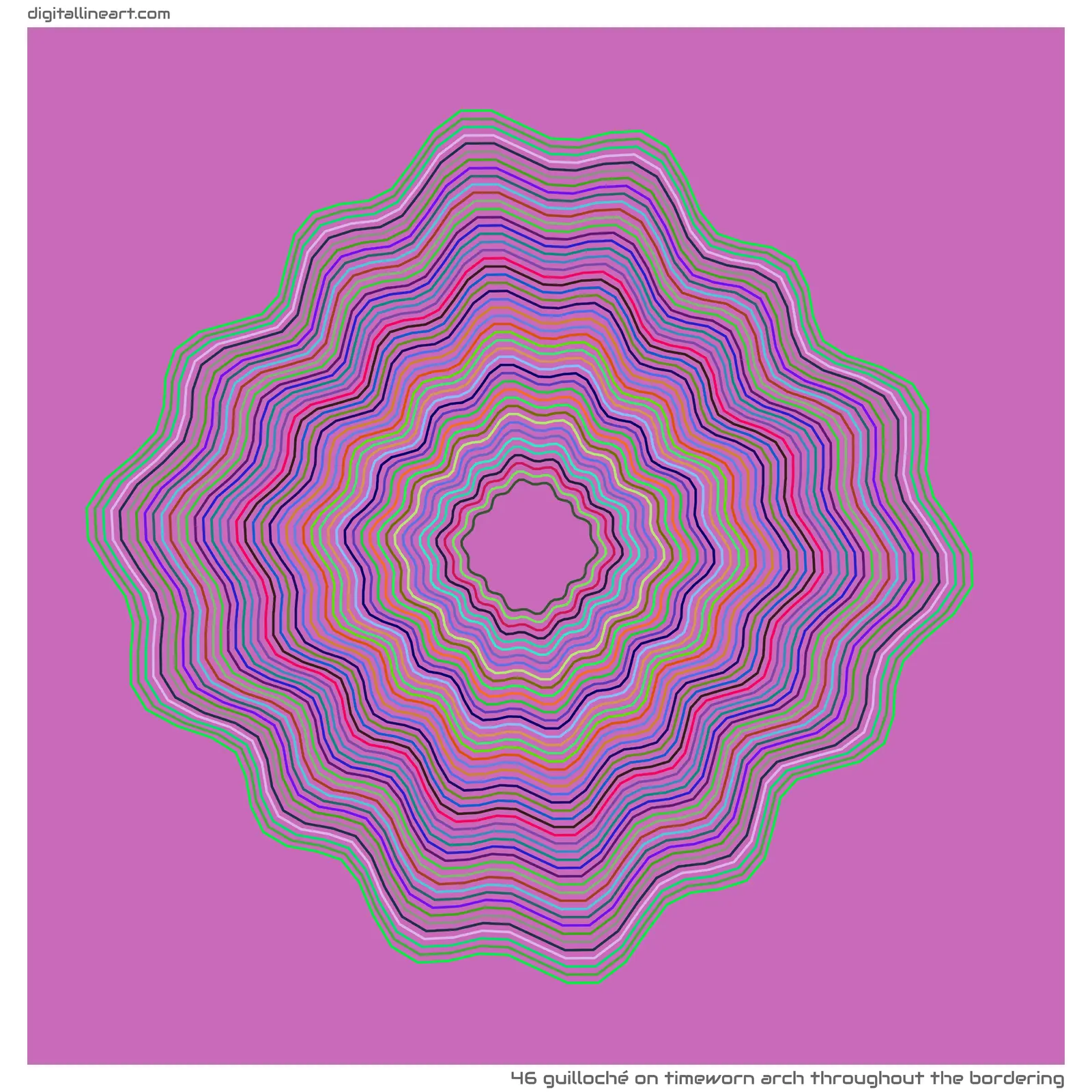 Timeworn Arch throughout the Bordering — Guilloché, 46 elements