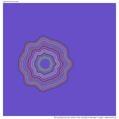 When the Mindful Border under Delineating — Guilloché, 34 elements