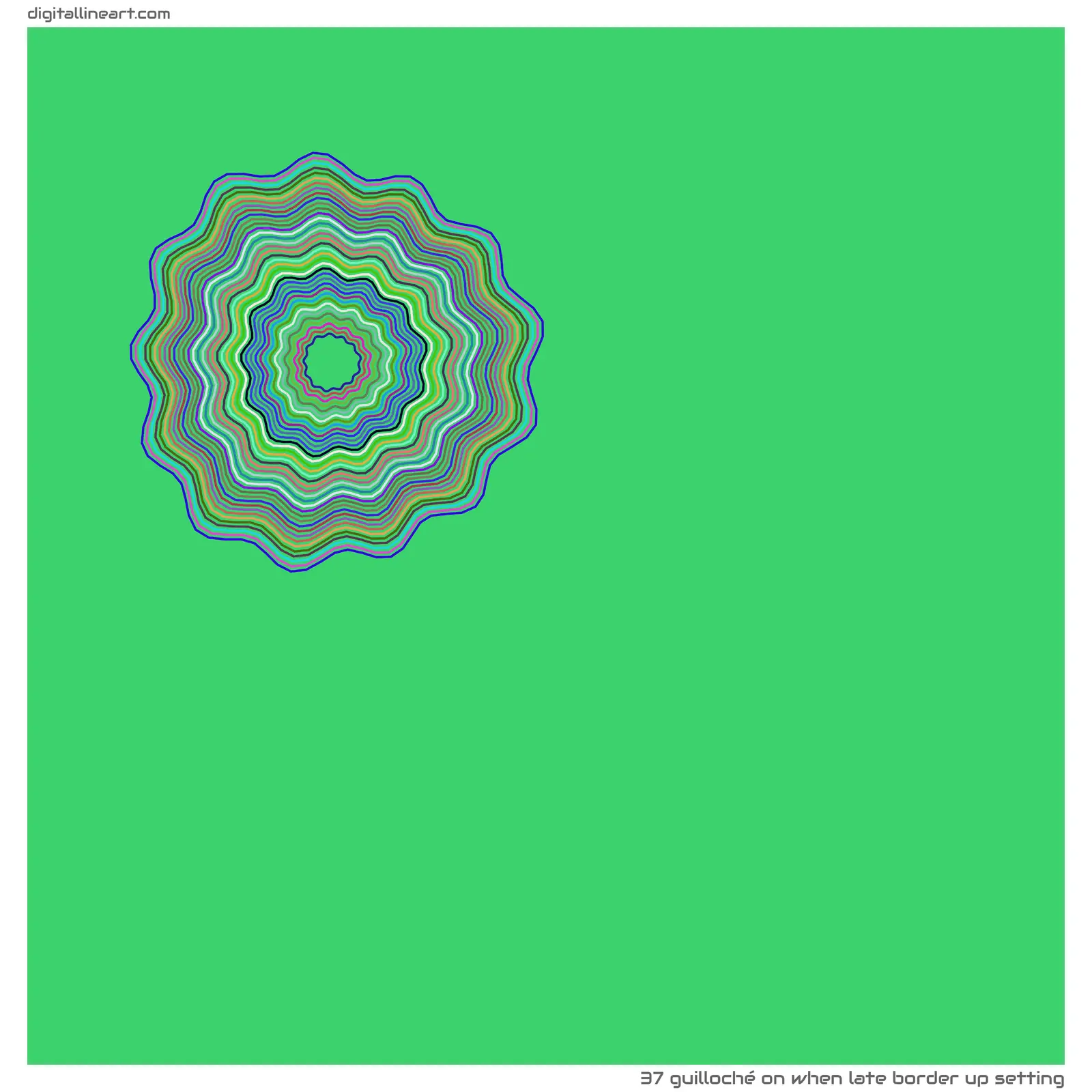 When Late Border up Setting — Guilloché, 37 elements