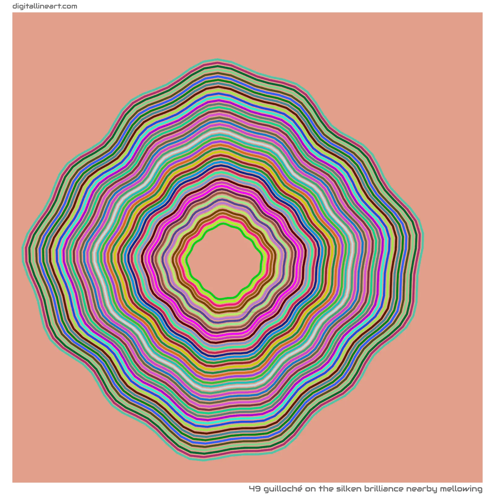 The Silken Brilliance nearby Mellowing — Guilloché, 49 elements
