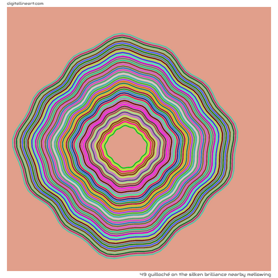 The Silken Brilliance nearby Mellowing — Guilloché, 49 elements