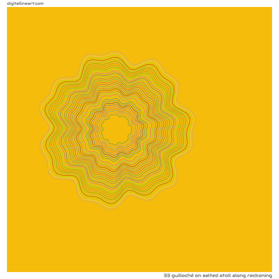 Salted Atoll along Reckoning — Guilloché, 33 elements