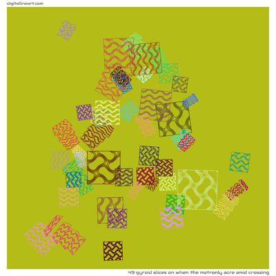 When the Matronly Acre amid Crossing — 49 gyroid slices
