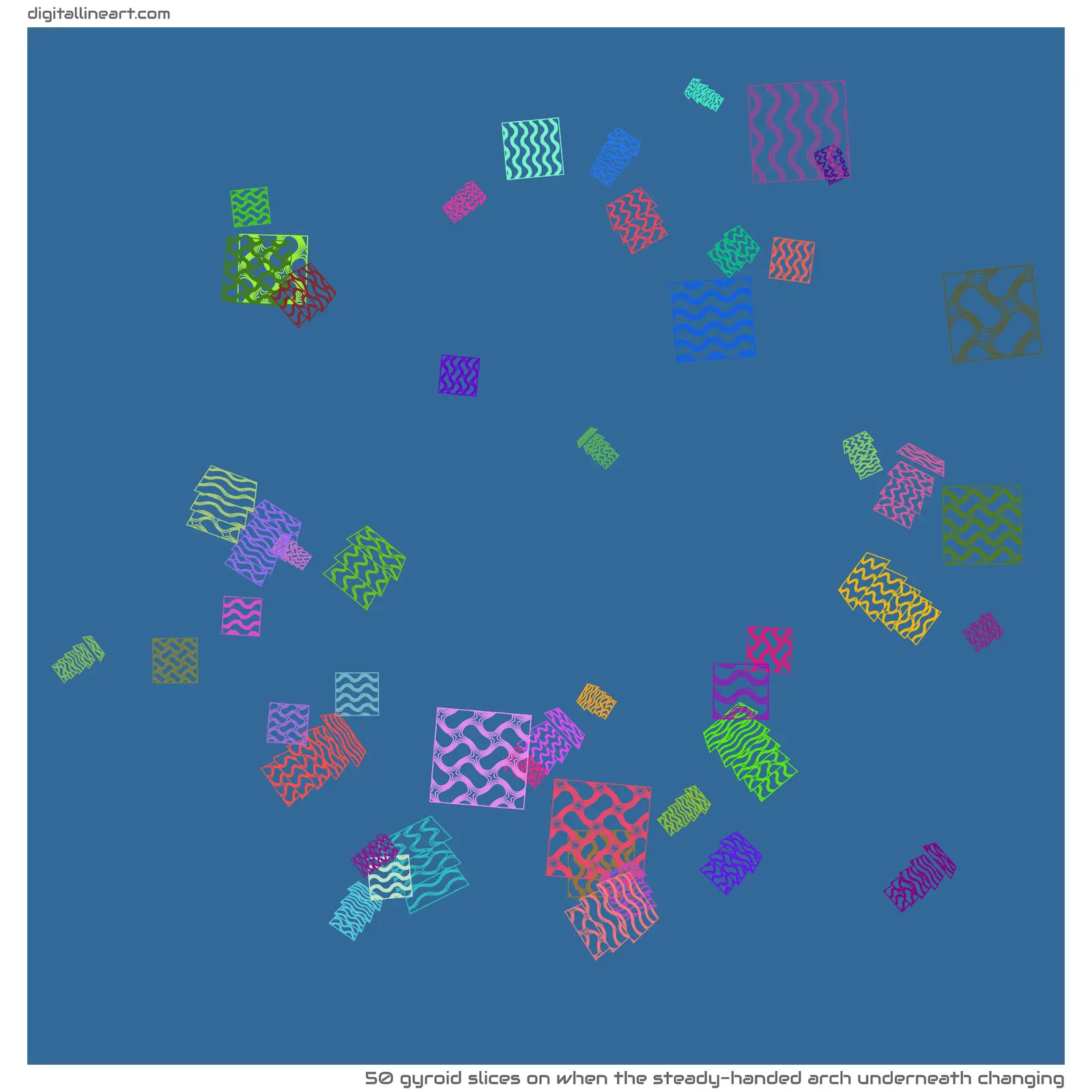 When the Steady-handed Arch underneath Changing — 50 gyroid slices