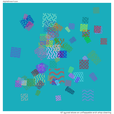 Unflappable Arch atop Clearing — 67 gyroid slices