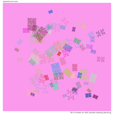 Still Candle among Dancing — 78 H-Trees