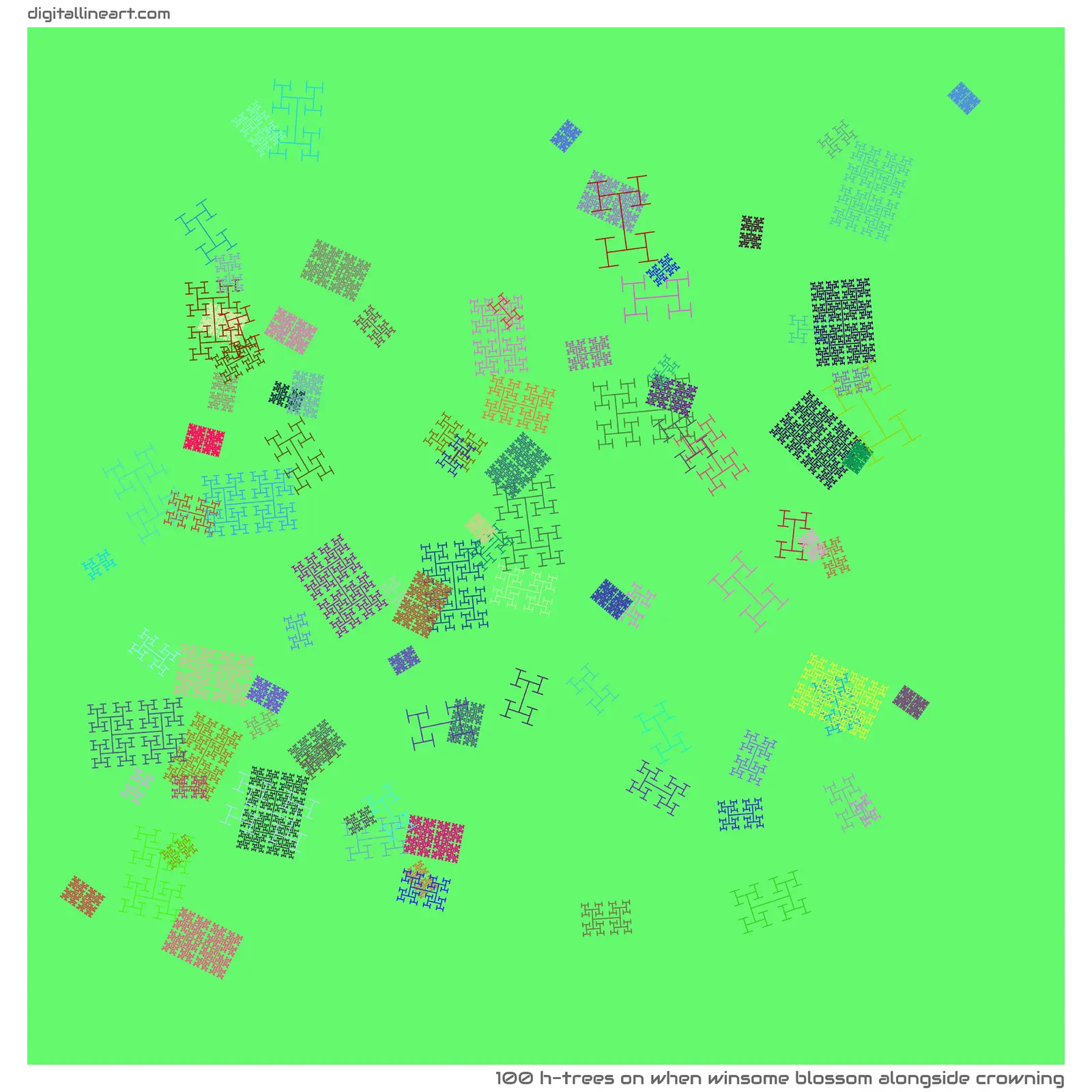 When Winsome Blossom alongside Crowning — 100 H-Trees