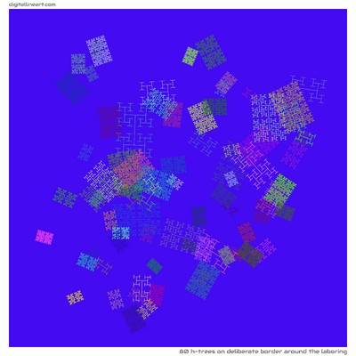 Deliberate Border Around the Laboring — 80 H-Trees