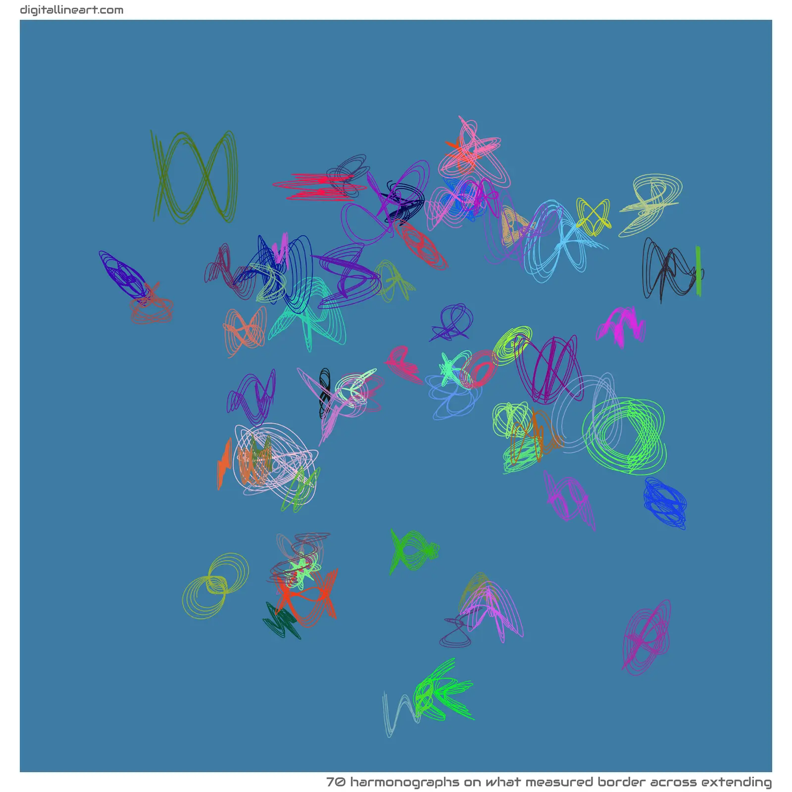 What Measured Border across Extending — 70 harmonographs