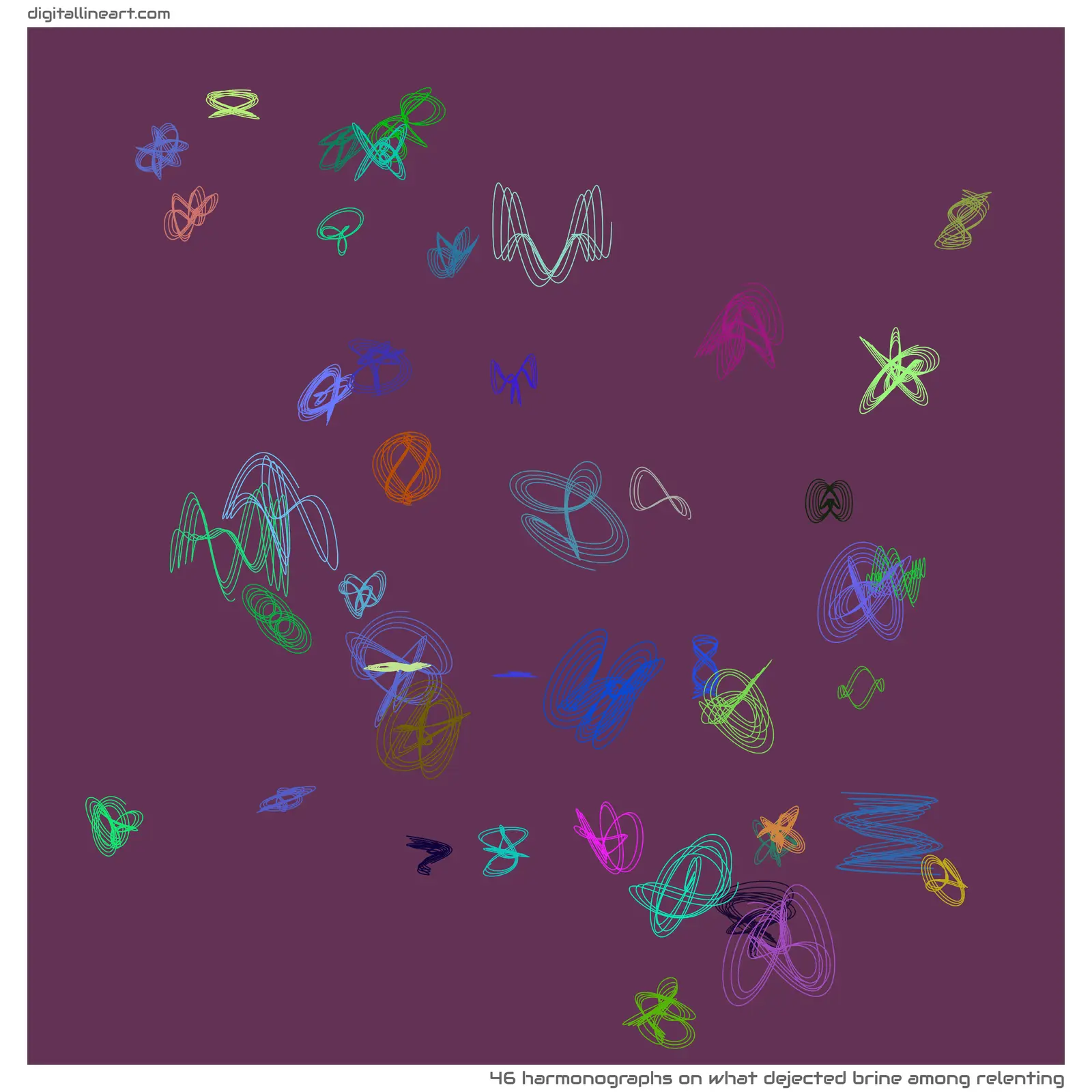 What Dejected Brine among Relenting — 46 harmonographs
