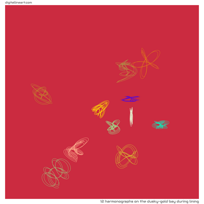 The Dusky-gold Bay During Lining — 12 harmonographs