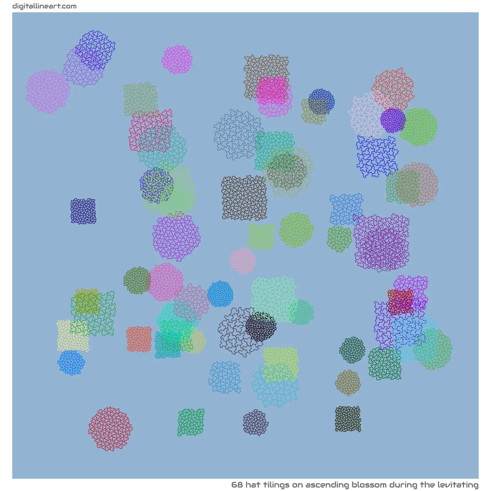 Ascending Blossom During the Levitating — 68 hat tilings