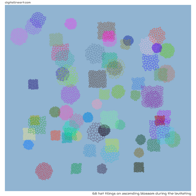 Ascending Blossom During the Levitating — 68 hat tilings
