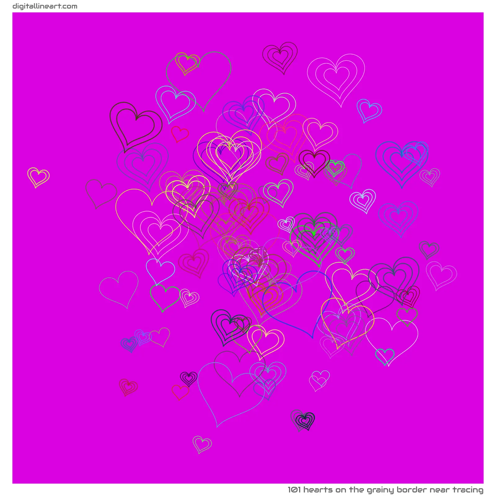 The Grainy Border near Tracing — 101 hearts
