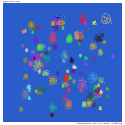 Soft Atoll amid the Abiding — 119 helicoids