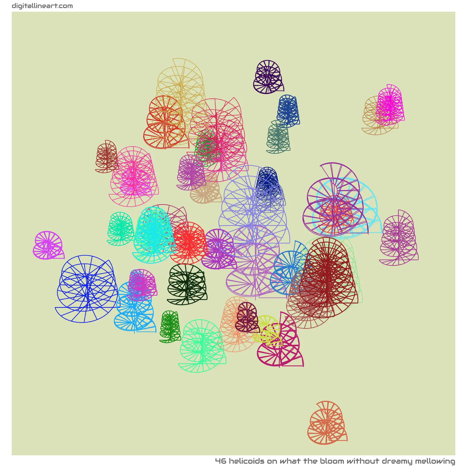 What the Bloom without Dreamy Mellowing — 46 helicoids