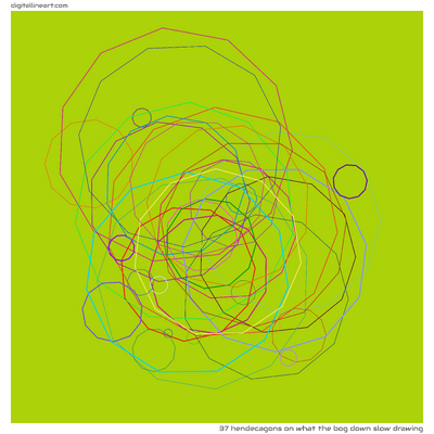 What the Bog down Slow Drawing — 37 hendecagons