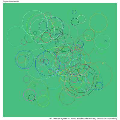 What the Burnished Bay beneath Spreading — 135 hendecagons