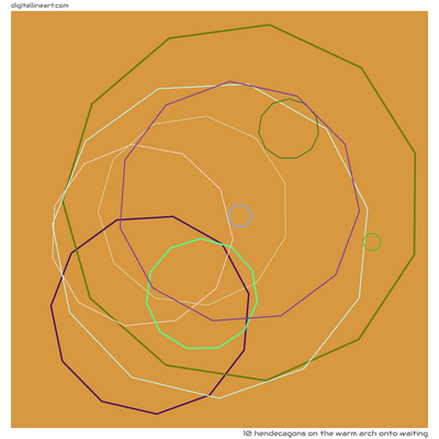 The Warm Arch onto Waiting — 10 hendecagons