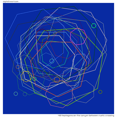 40 Heptagons in The Canyon between Rustic Crossing