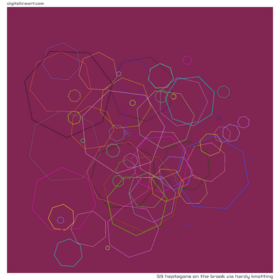 The Brook via Hardy Knotting — 59 heptagons