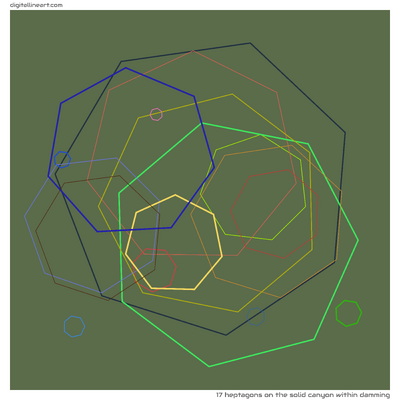 The Solid Canyon within Damming — 17 heptagons