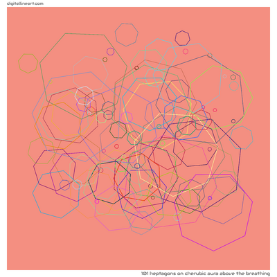 Cherubic Aura above the Breathing — 101 heptagons