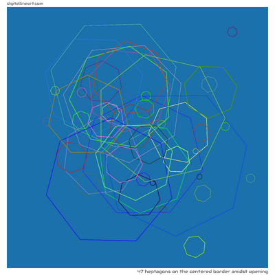 47 Heptagons in The Centered Border amidst Opening